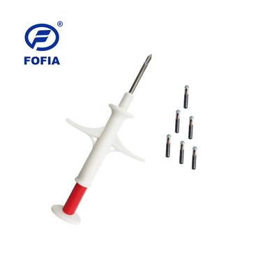 Certificato ICAR 2.12*11.5mm RFID Microchips con vetro bio animale EM4305 Blocco rosso