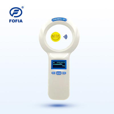 il lettore For Animal Management di 134.2Khz RFID 12 lingue OLED visualizza il bottone blu