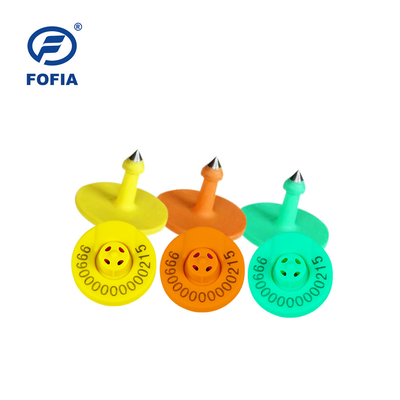 Giallo 17cm Distanza di lettura Rfid Animal Ear Tag Per Pecora Capra Porcellino
