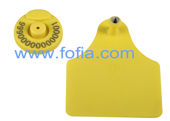 Identificazione animale del marchio auricolare di Electonic del microchip di Rfid con il bottone Em4305