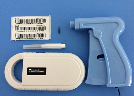 Imballaggio usa e getta Microchip ISO Transponder per l'identificazione degli animali con applicatore riutilizzabile