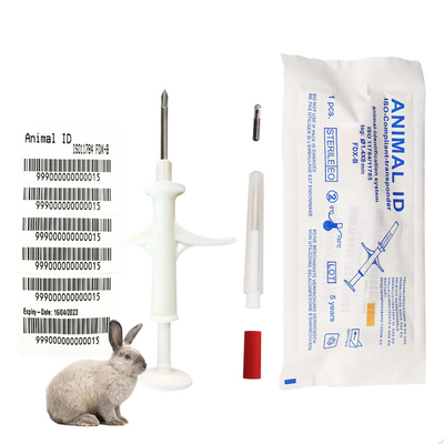 134.2KHz Microchip per l'identificazione degli animali da compagnia Siringa Trasponditori iniettabili per l'identificazione degli animali