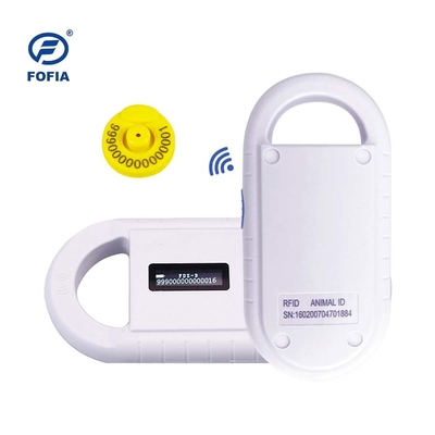 Scanner di microchip per animali bianco OLED 24/7 con lettore RFID incorporato