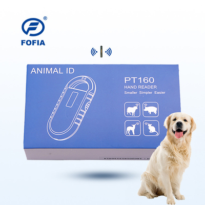 Reader di identificazione animale alimentato a batteria di litio con chip di archiviazione dati per animali domestici ID64 scanner universale di microchip