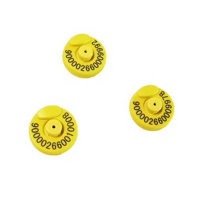 Tag auricolare RFID giallo per ET907 Diametro 30,5 mm ± 0,5 mm ISO11784/5 FDX-B