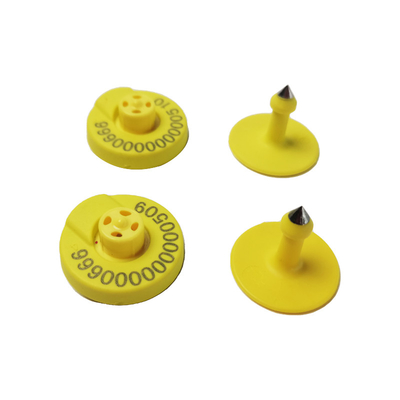 134.2 Khz Easy Yellow Electronic Ear Tags per bovini