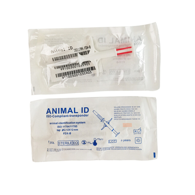 134.2 KHz Frequenza Pet ID Microchip 2.12*12mm Dimensione Distanza di lettura 5-10cm Transponder Siringa