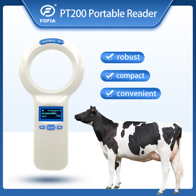 134.2KHz Alta sensibilità di scansione Animal Microchip Scanner 1000 record Memoria