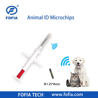 Fofia 2026 Vendita a caldo RFID 134,2 kHz Animal ID Microchip integrato Tipo etichetta auricolare ZS009 impermeabile per l'iniezione di animali domestici