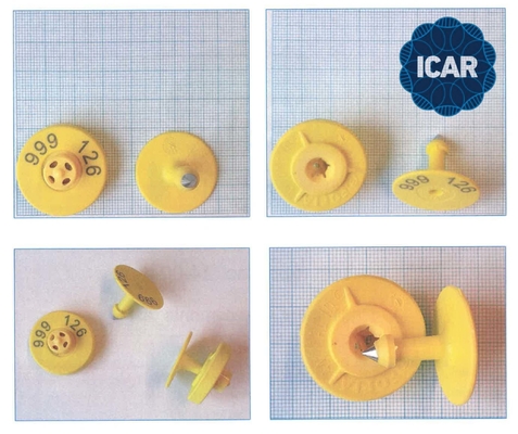 ISO 11784/85 FDX-B Set di etichette per l'orecchio per animali domestici TPU impermeabile resistente (ET908 + T901)