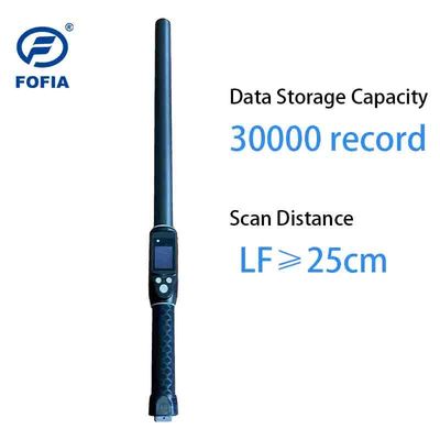 Lettore professionale di stick tag RFID per bestiame a lunga distanza PT290 con memorizzazione dati display OLED per lettura chip ID UHF / LF
