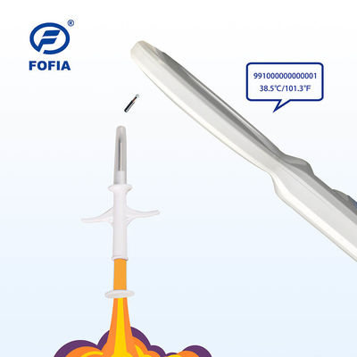 ISO11784/85 Chip per la temperatura degli animali con siringa Fofia HT003 Smart Health Tag