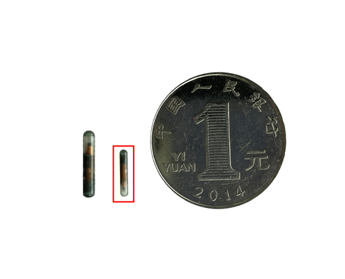 Intervallo di temperatura da 25°C a 50°C ISO 11784/5 FDX-B R/W Standard Animal ID Microchip For Control System