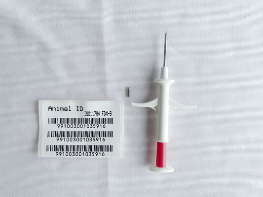 HT003 Kit di siringhe con microchip    ISO FDX-B RFID chip con sensore di temperatura per bestiame