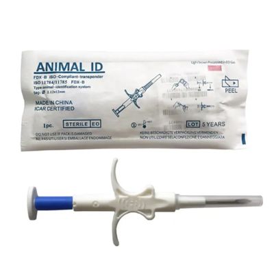 HT003 Kit di siringhe con microchip    ISO FDX-B RFID chip con sensore di temperatura per bestiame