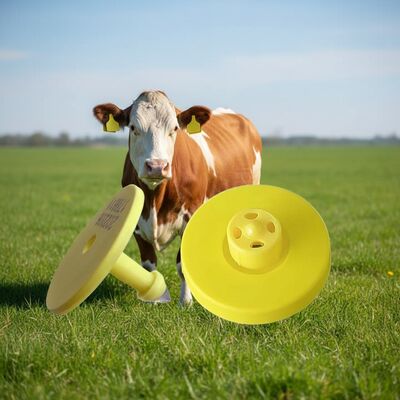 Etichetta auricolare elettronica per bovini certificata ICAR con costruzione impermeabile in TPU e frequenza di 134,2 kHz per il tracciamento del bestiame