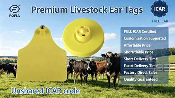 FULL ICAR Certified Waterproof Durable ET956/ET957+T967 Tag auricolari elettronici per il tracciamento e l'identificazione di capre e pecore a supporto del monitoraggio del bestiame e della tracciabilità delle aziende agricole