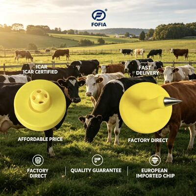 Etichette auricolari elettroniche RFID ISO11784 85 FDX B conforme ICAR TPU impermeabile certificato per la tracciabilità e la gestione degli animali