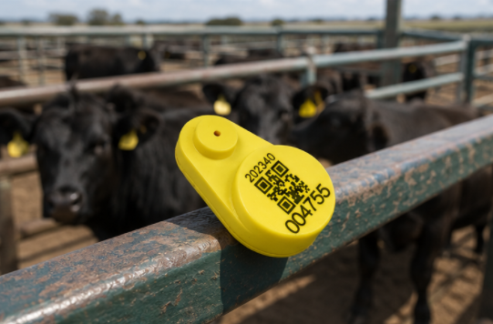 Tag auricolari elettronici che forniscono soluzioni durevoli per l'identificazione del bestiame e il tracciamento degli animali negli ambienti agricoli