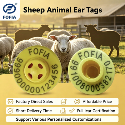 Tag auricolari elettronici certificati ICAR per animali con materiale TPU e tensione 350N per la gestione delle aziende agricole