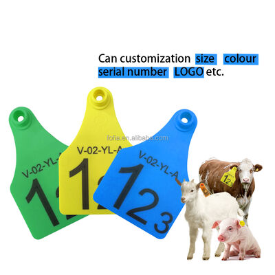 FOFIA Cow TPU Visual Yellow Livestock Connect Ear Tag di bovini Modello T921