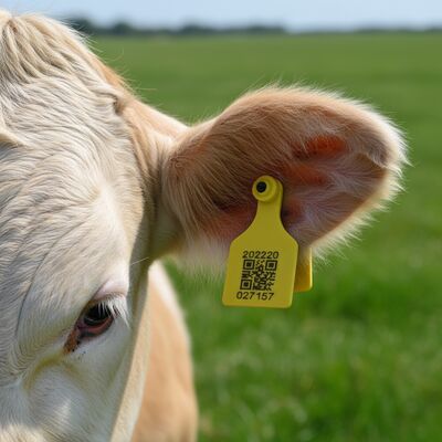 T921 Animali Capra gialla Animali di allevamento Tag auricolare RFID TPU Azienda agricola Cavalli bovini