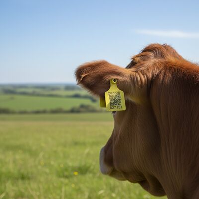 Nuovo T921 Animal Ear Tag Giallo TPU RFID di alta qualità per uso da bestiame da fattoria