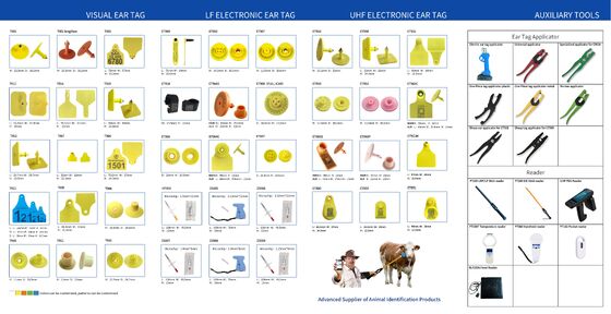 Etichetta auricolare per pecora RFID anti-spargimento impermeabile di alta qualità ISO11785 FDX-B per il monitoraggio degli animali