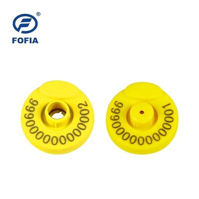 FOFIA ET907 IEC 68-2-6 Vibration Standard RFID ear tag per materiale plastico per bovini Identificazione sicura ed accurata
