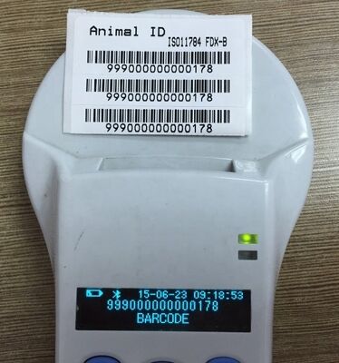 Lettore portatile RFID in plastica durevole FOFIA con schermo OLED 128x32 /USB per uso a lungo raggio per animali domestici e allevamenti/ranch