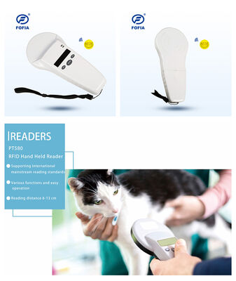 Lettore portatile RFID impermeabile con schermo OLED 128x32 USB per soluzione in plastica a lungo raggio per animali domestici e fattoria e ranch 125khz
