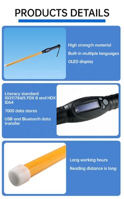FOFIA Waterproof PT280 RFID Reader 134.2kHz PVC Plastic NLIS Australia ICAR approvato ID bovino USB ISO 11784/5 10-20cm