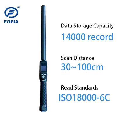 FOFIA Lettore di etichette auricolari RFID a lungo raggio impermeabile a lungo raggio Protocollo ISO11784/5 Distanza di lettura 30-100 cm PVC