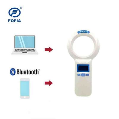 Lettore portatile in plastica PT200 RFID resistente con schermo OLED 128x64 ISO11784/5 Protocollo di lettura a lungo raggio per animali domestici e uso in azienda agricola