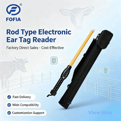 FOFIA PT280 RFID Stick Reader Portatile Multifunzionale 128x32 schermo OLED 10-20m Distanza di lettura USB Per ISO 11784/5
