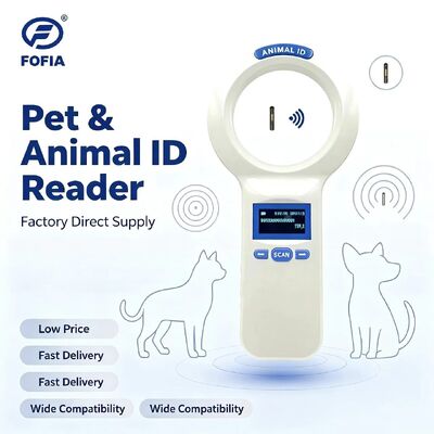 Lettore portatile impermeabile FOFIA PT200 RFID Schermo OLED 128x64 Lettura a lunga distanza Protocollo ISO11784/5 da 10-20 m