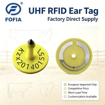 Fofia ICAR ET926 Impermeabile RFID TPU Marchi auricolari per animali FDX-B 134.2Khz EM4305 Chip Bestiame Bovini Suini Ovini