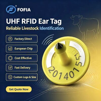 14.5mm Dimensione TPU Tagli d'orecchio personalizzati per bestiame Frequenza 134.2KHz
