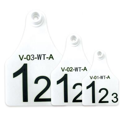 FOFIA ET921 Etichette auricolari in plastica per mucche Tracciamento degli animali Codifica laser Varie dimensioni Bovini bovini Ovini Suini Uso in allevamento con numero