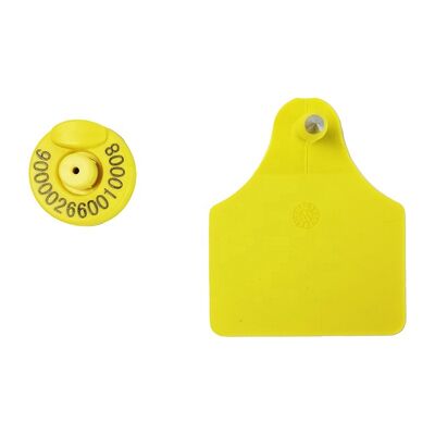FULL ICAR Standard TPU Yellow Electronic Ear Tags Soluzione avanzata di gestione del bestiame