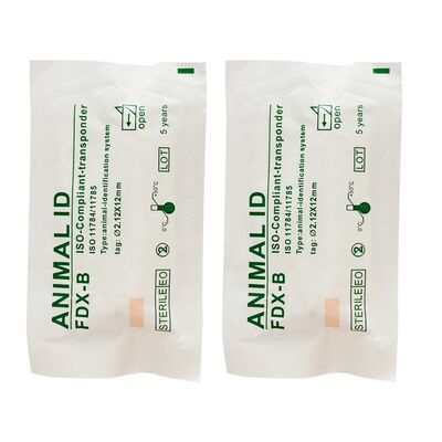 Fofia RFID 134.2kHz ICAR Certificato Microchip per Animali Tipo Split 2.12*12mm Modello ZS005 Materiale Impermeabile Nuovo 1.5 Anni
