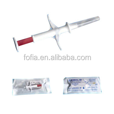Fofia 2026 Nuovo RFID 134,2 kHz PP Materiale Animal ID Microchip Acquaproof Farm Usare Pet Iniezione 1,5 anni RFID Ear Tag