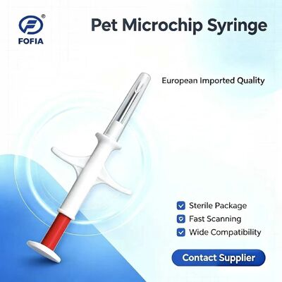 Nuovo FOFIA RFID ICAR certificato 134.2kHz Animal Microchip FDX/EM4305 Chip IP67 impermeabile per animali da compagnia iniezione di plastica