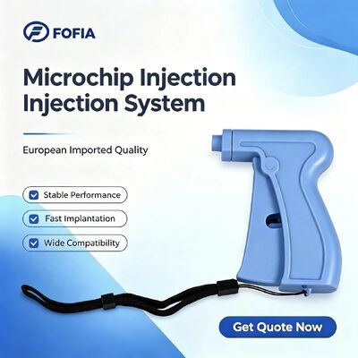 Fofia 2026 Nuovo RFID in vendita 134,2 kHz Identificatore per cani e animali Microchip Tipo diviso Plastica ZS008 impermeabile per iniezione per animali domestici