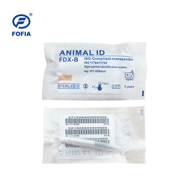 Fofia 2026 Nuovo RFID in vendita 134,2 kHz Identificatore per cani e animali Microchip Tipo diviso Plastica ZS008 impermeabile per iniezione per animali domestici