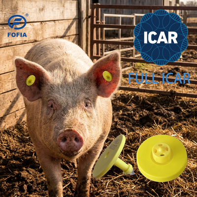 FULL ICAR ET908 Tag d'orecchio circolare per animali con lettore BLE ISO11784/5 FDX-B impermeabile e resistente