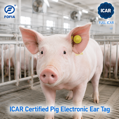 Fofia ET908 RFID Animal Ear Tag 134.2KHz FDX-B Smart Livestock ID Tag con ICAR completo
