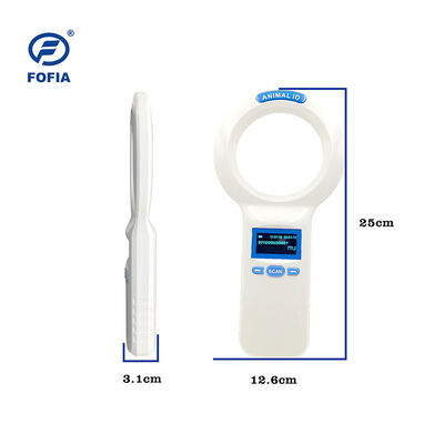 Lettore di microchip RFID per animali portatile Fofia PT160, plastica, 134,2 kHz, schermo OLED, batteria al litio USB, certificato CE, ISO, 5-10 cm