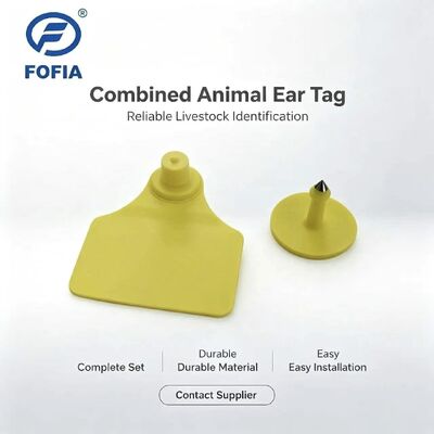 ICAR T904+T901 Combinazione di Tag Auricolari per il Tracciamento di Animali Chip Bovini Nuova Alta Qualità RFID TPU Codifica Laser Garanzia 3 Anni