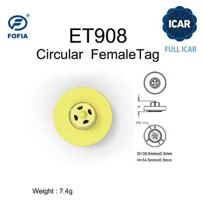 Tag auricolare RFID impermeabile con conformità ISO11784/5 e garanzia di 5 anni per il monitoraggio del bestiame